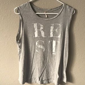 “Rest” sleeveless top women’s size lg